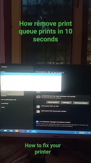 How to remove print queue in pc windows 🪟 10 #windows #youtubeshorts #explore