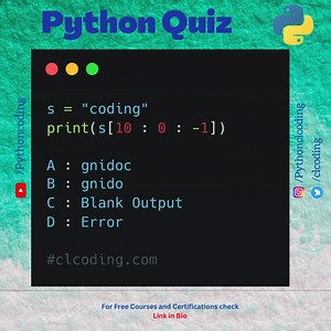 Python Quiz | Day 37 | What is the output of following code ? Complete Playlist : https://bit.ly/3GLnZPy | Python Coding