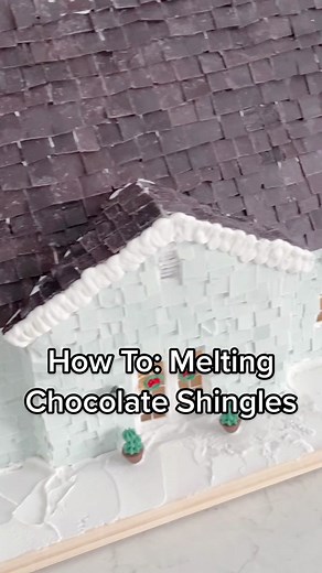 Creating Delicious Gingerbread House Shingles with Melted Chocolate