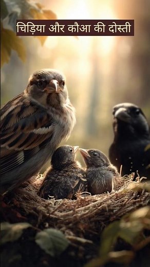 chidiya aur kauwa ki dosti #happy #friendship #crow #Bird #shorts
