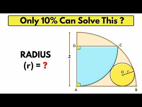 Tricky Geometry Challenge | Find the Radius