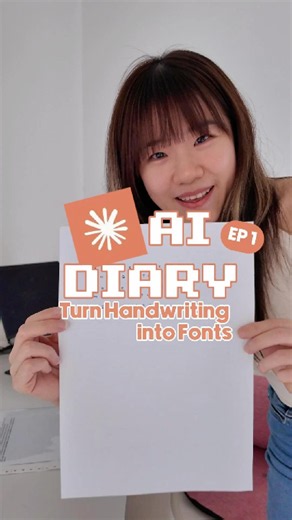 I turned my messy/cute handwriting into a real font using Ai. Please don't judge 🙈 #AiDiary #claude