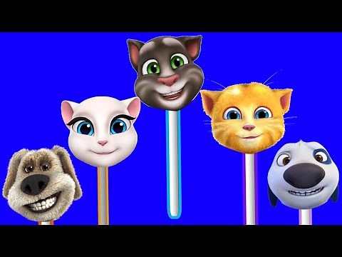 Lollipop Finger Family Song | Talking Tom and Friends Finger Family