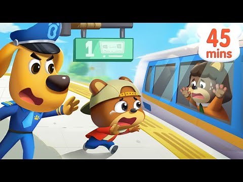 Safe Travels on Trains🚆| Safety Cartoon | Police Cartoon🔍| Kids Cartoon | Sheriff Labrador | BabyBus