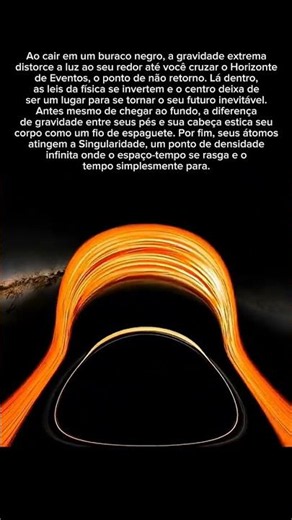 O que acontece se uma pessoa cair em um BURACO NEGRO? #astronomia #universo #blackhole #shorts