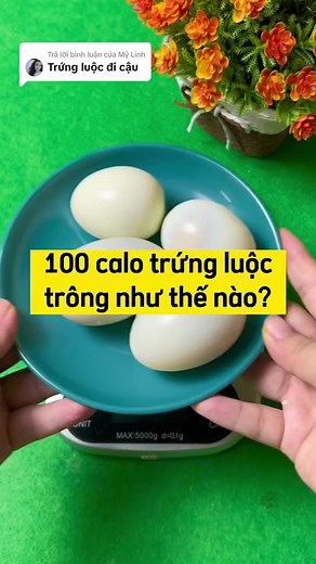 100 calo trứng luộc trông như thế nào?, 100g trứng chứa bao nhiêu calo? #100calo #healthy #ankieng #caloer #giamcan | Phương Ở Đây - Caloer