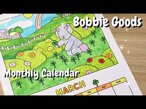 Bobbie Goods March Coloring Page! Color along using Ohuhu Markers & music 🎧
