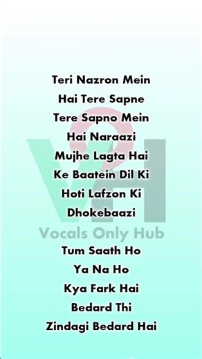 Teri Nazron Mein Hai Tere Sapne Lyrics | Agar Tum Saath Ho Lyrics (Vocals Only) | Arijit Singh