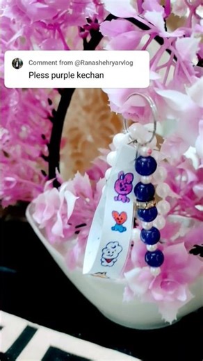 diy Purple 💜 bts keychain for subscriber 😘👋