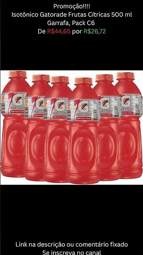 Isotônico Gatorade Frutas Cítricas 500 ml Garrafa, Pack C6 - 27-10-25