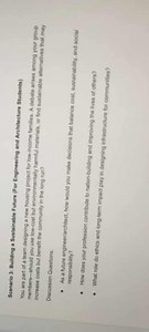 Scenario 3: Building a Sustainable Future (For Engineering and ... | Filo