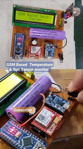 GSM Sim800L based temperature monitoring Systems using Arduino Nano #shorts