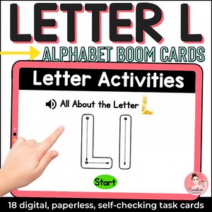 Letter L Alphabet Activities | Digital Task Cards with Boom Learning