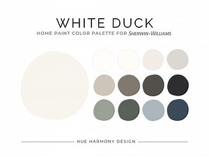 White Duck Sherwin Williams Whole House Paint Color Palette White Duck Coordinating Color Scheme Warm Neutral Home Paint Colors 2026 - Etsy