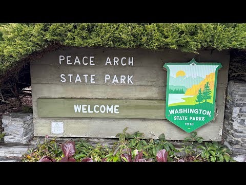 Canadian Border Crossing Peace Arch. Canadians & Americans Unity at Peace Arch.