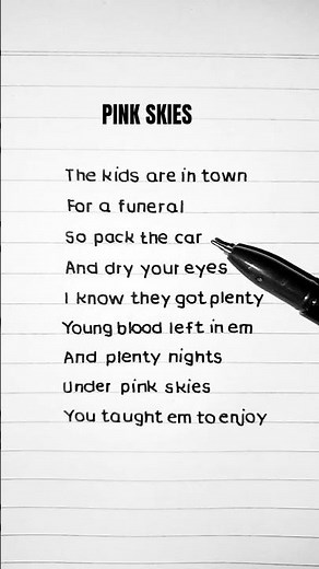 Zach Bryan - Pink Skies (Lyrics)