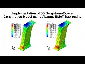 Implementation of 3D Bergstrom-Boyce Constitutive Model using Abaqus UMAT Subroutine