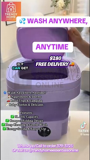 31 reactions | Portable Washer $280| Free Delivery  Wash Anywhere,...