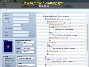 How to make a crafting system{Video} Tutorial for RPG Maker VX | VX Tutorials