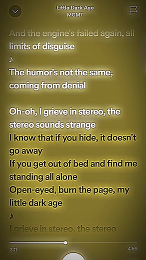 Little Dark Age - MGMT (Sped Up) | Spotify Music