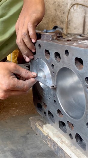 Engine head gap testing piston rebulid engine #work