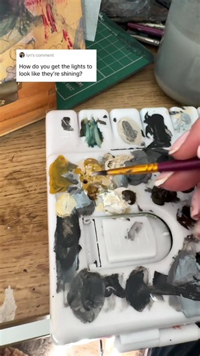 @️lyn here’s how to paint light in a painting! #commissionsopen #paintings #art #harrypottertiktok #hogwarts