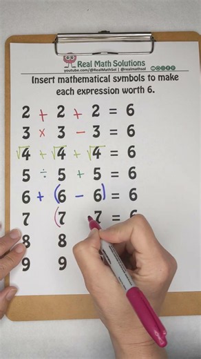 Make the expression true - Daily Dose The Constant Six (7)