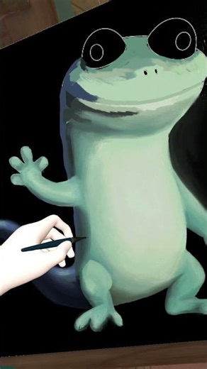 LIZARD! 🦎 #vr #painting #lizard #hoppers #pixar