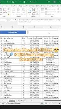 Pencarian Otomatis di Excel 😎🔎 Ketik Nama Langsung Ketemu Data #excelpemula #exceltips #exceltricks