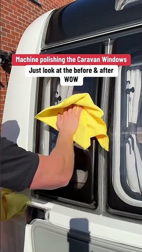REMOVING THE SWIRLS FROM THE CARAVAN WINDOWS WITH A DA MACHINE #caravan #touringcaravan #touring