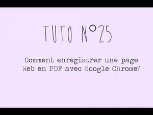 [Tuto n°25] - Comment enregistrer une page Web en PDF avec Chrome? | Les Conseils d'Isa