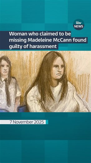 ITV News on Instagram: "A woman who claimed to be Madeleine McCann has been found guilty of harassing the missing girl’s family. Julia Wandelt, 24, claimed to be Madeleine, whose 2007 disappearance in Portugal has not been solved. Wandelt, from Lubin in Poland, contacted the McCann family by sending emails, leaving voicemails, and turning up at their home in Rothley in Leicestershire, between June 2022 and February this year. #itvnews #madeleinemccann #harrassment"