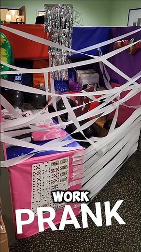 Office Prank. What would you do if you came back to work from Vacation to find this? #prank #work