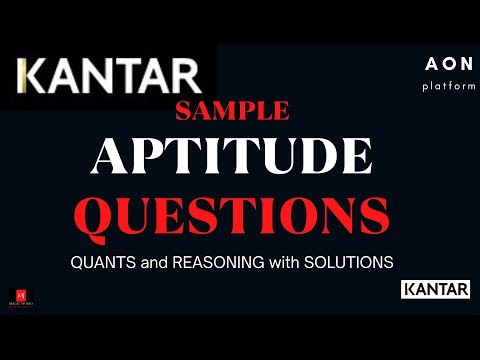 KANTAR Aptitude Questions and Answers - Sample Sure Questions - MUST DO - MJ