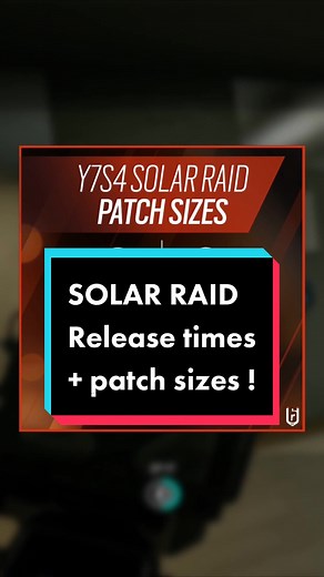 Rainbow Six Siege Solar Raid Update Sizes and Times