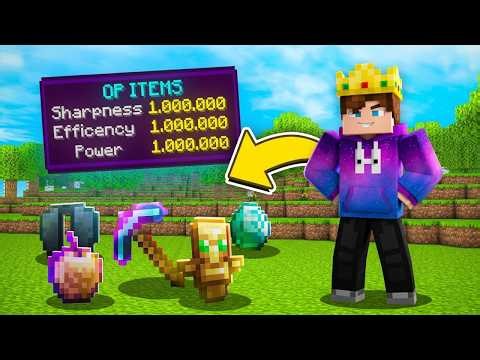 Minecraft But Damage Gives Insane OP Items
