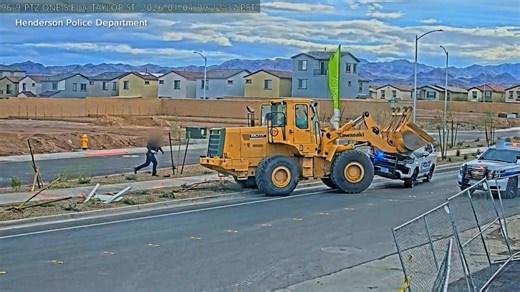 Nevada construction worker accused of ramming police vehicles with front loader