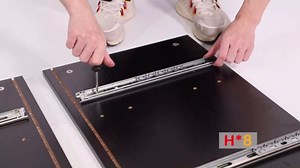 Nosepen 2 Drawer File Cabinet with Lock, Home Office Filing Cabinet with Printer Stand Shelves, Vertical File Storage Cabinets with Open Bookshelf, Fits Letter, A4, Legal Size, Black Color