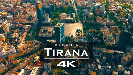 Tirana, Albania — Stunning 4K Drone Footage of the Capital City