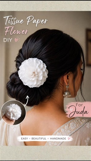 DIY Tissue Paper Flower for Juda 😱 #shorts #diy