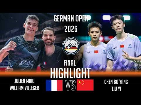 FINAL‼️Julien MAIO William VILLEGER vs CHEN Bo Yang LIU Yi | German Open 2026 Badminton