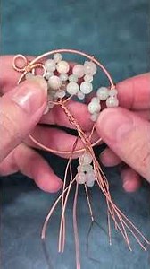 Making a Tree-of-life Pendant (Number 352) with Assorted Pale Pastel Beads