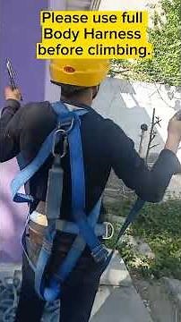 How to climb Telecom Tower Using Full Body Harness Belt. #telecommunication #safetyfirst #climbing