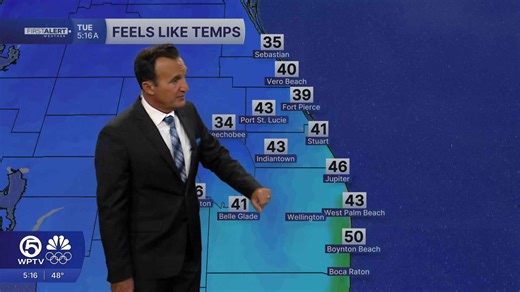 WPTV First Alert weather forecast for morning of Tuesday, Jan. 27, 2026