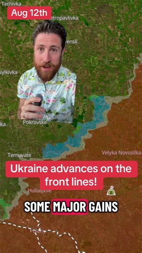 Ukraine advances on the front lines: 745 km² recaptured (Aug 12)