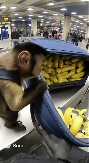 Affe am Zoll 😂🍌 #ki #lustig #affe #zoll #bananen #funnyanimals