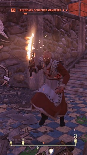 Legendary SCORCHED WANDERER In Fallout 76?!! 🧟‍♂️ #fallout #fallout76 #gaming #gameplay #shorts