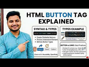 Button Tag in HTML Explained | Syntax, Types & Examples