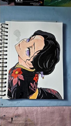 Drawing lady Tamayo for demon slayer #drawing #short #challenge