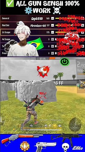 White 444 Secret Sensitivity Setting || All Gun Auto Headshot Sensitivity Settings In Free Fire 2025